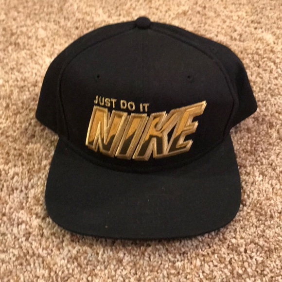 gold nike cap